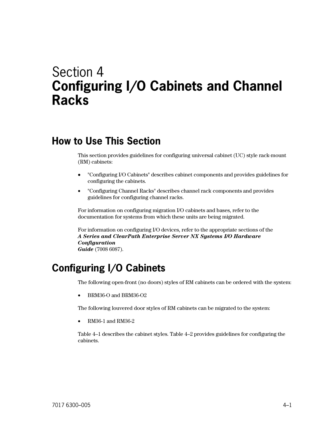 Unisys NX5820 manual How to Use This Section, Configuring I/O Cabinets 