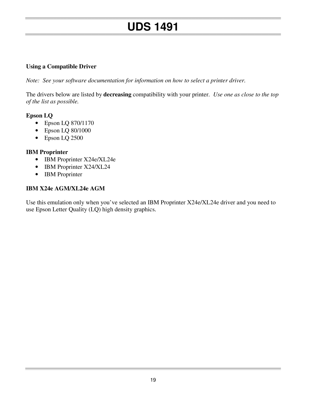 Unisys UDS 1491 setup guide Uds 