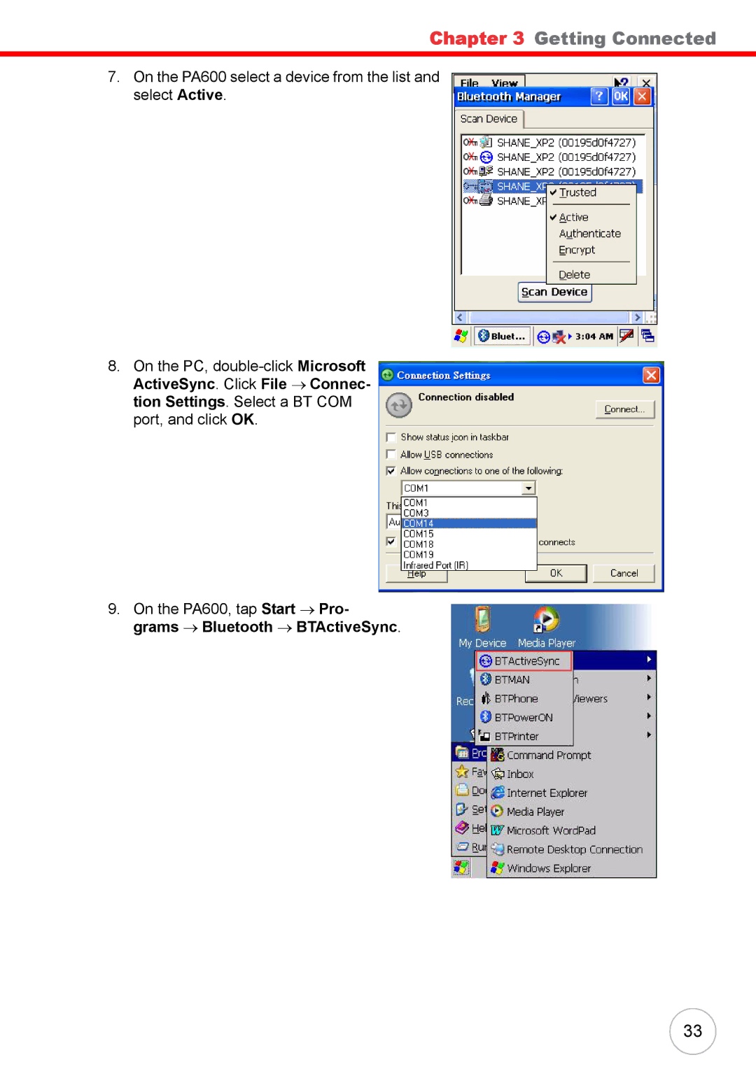 Unitech 38647G user manual Getting Connected 