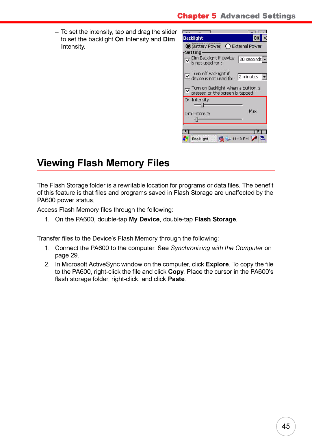 Unitech 38647G user manual Viewing Flash Memory Files 