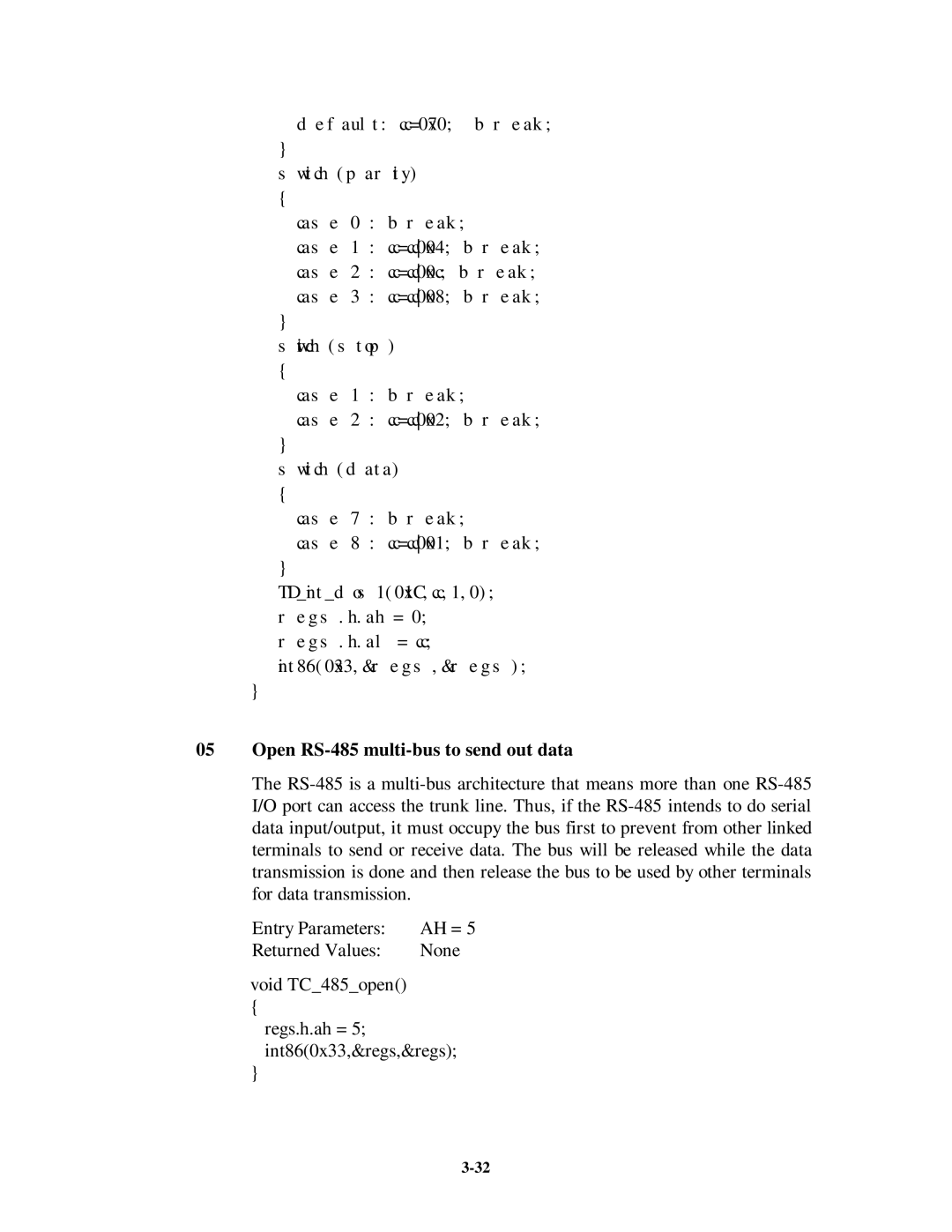 Unitech MR350MKII manual Open RS-485 multi-bus to send out data 