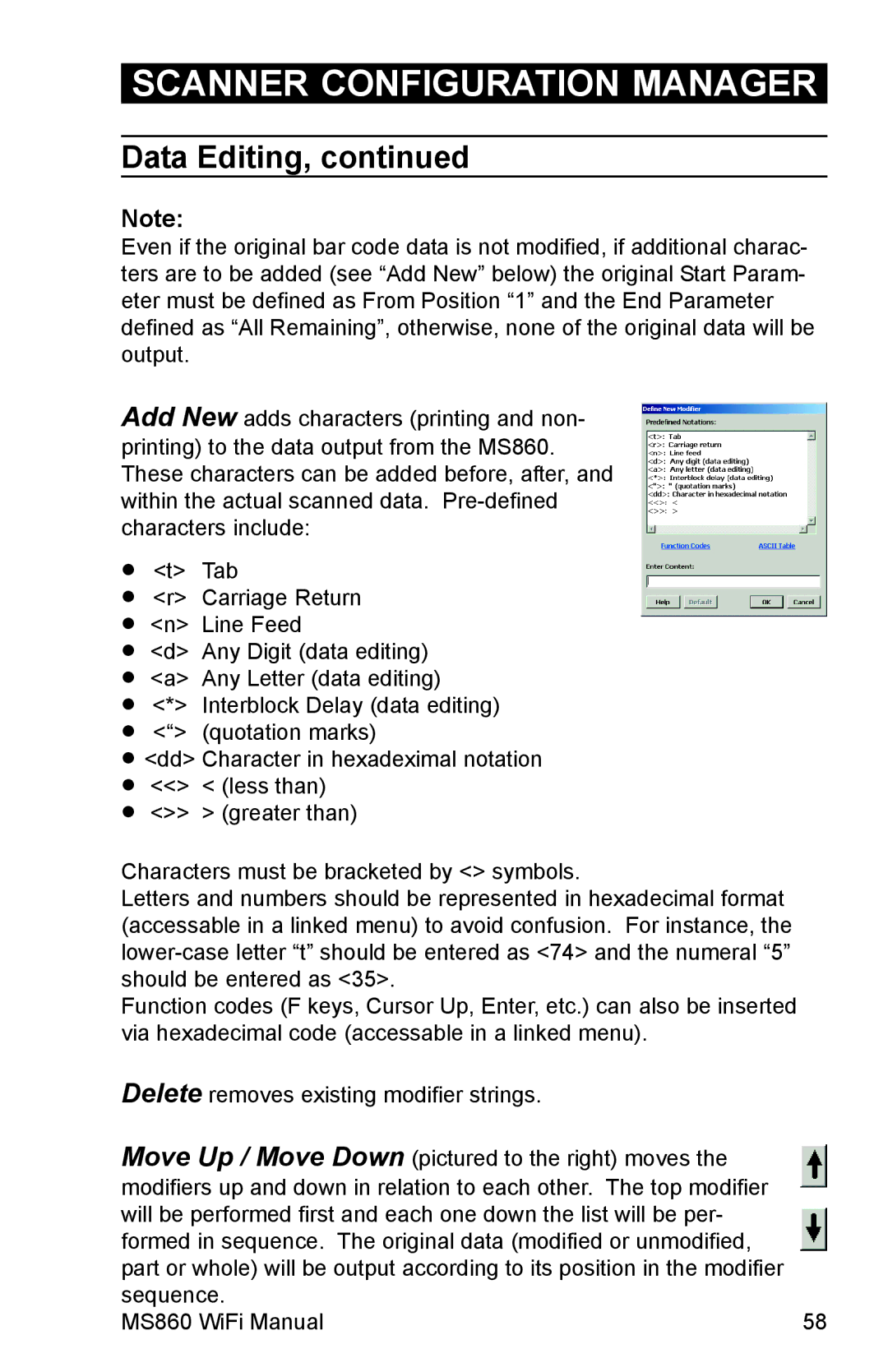 Unitech MS860 manual Scanner Configuration Manager 