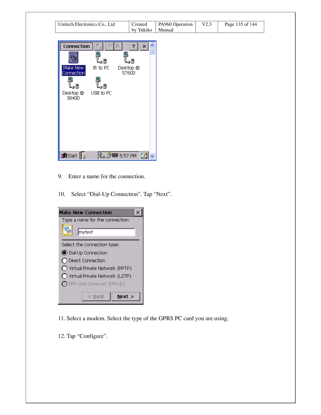 Unitech PA960 operation manual By Yukiko Manual V2.3 135 