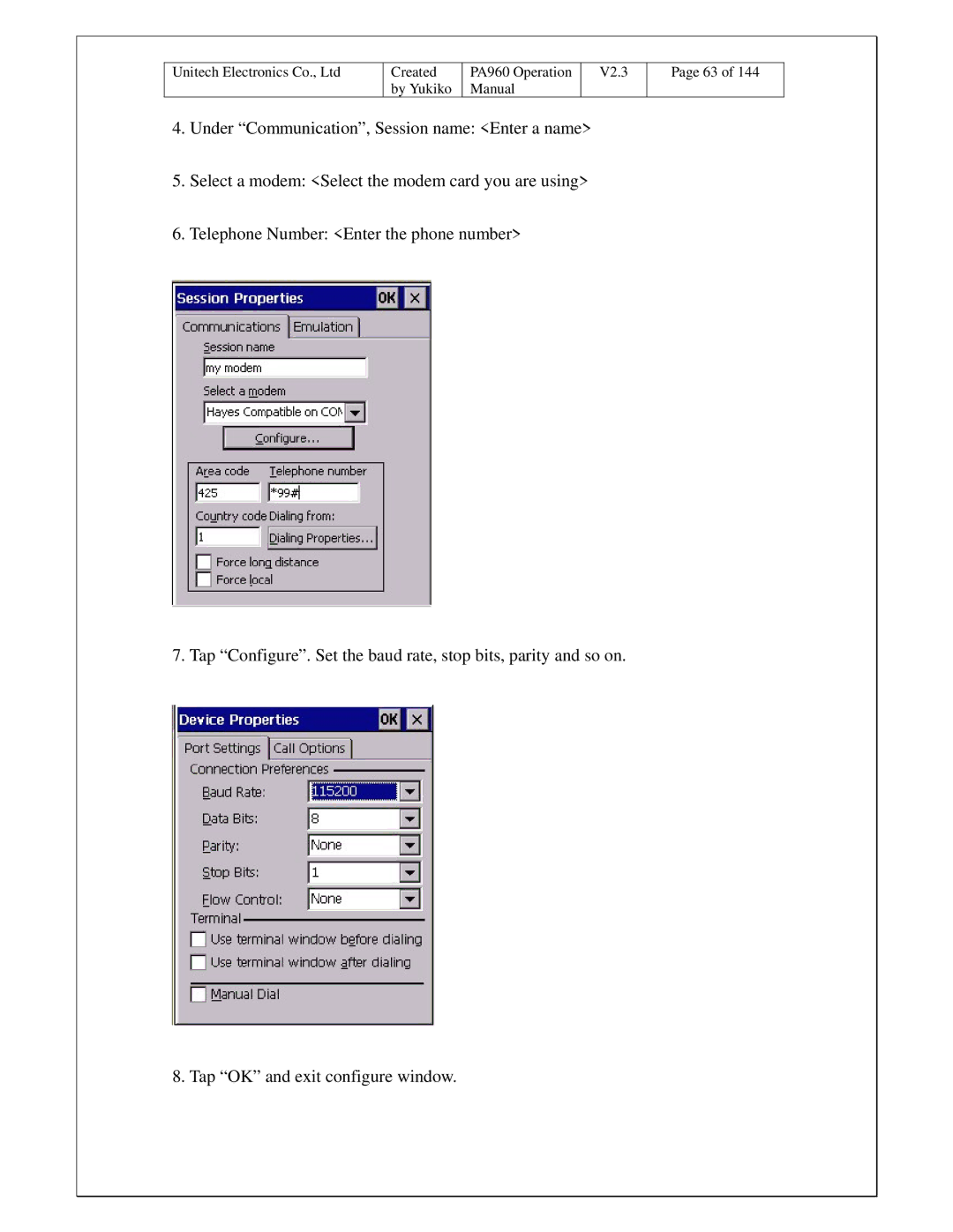 Unitech operation manual Created PA960 Operation V2.3 By Yukiko Manual 