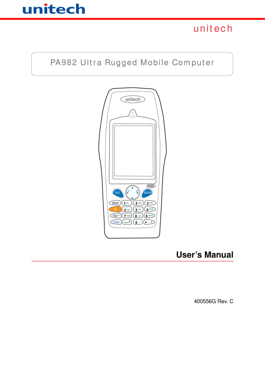 Unitech PA982 user manual Unitech 