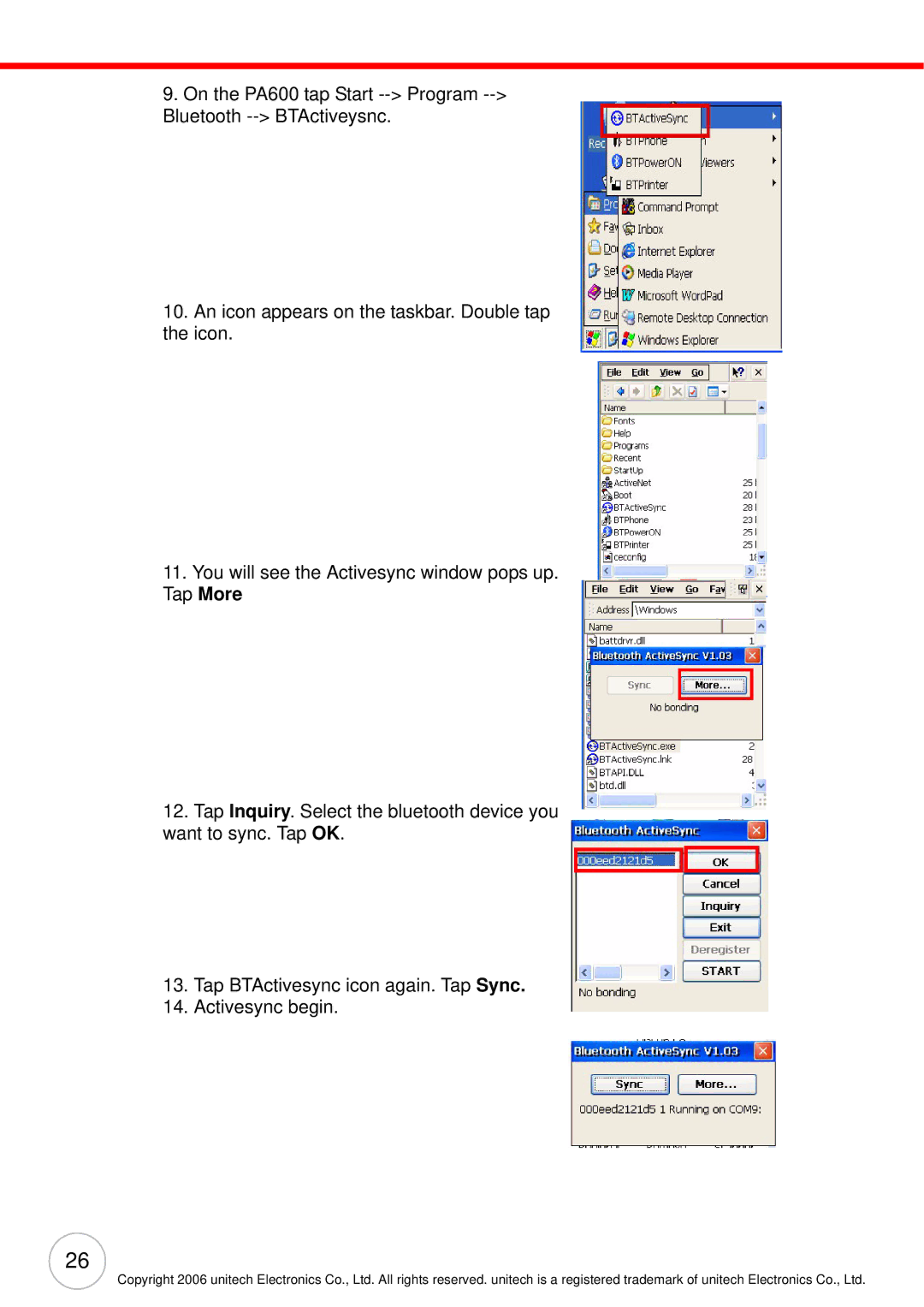 Unitech PA982 user manual 