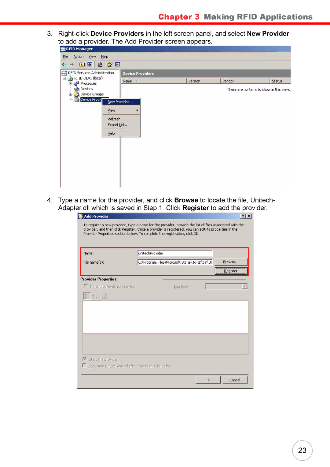 Unitech RS700 user manual Making Rfid Applications 