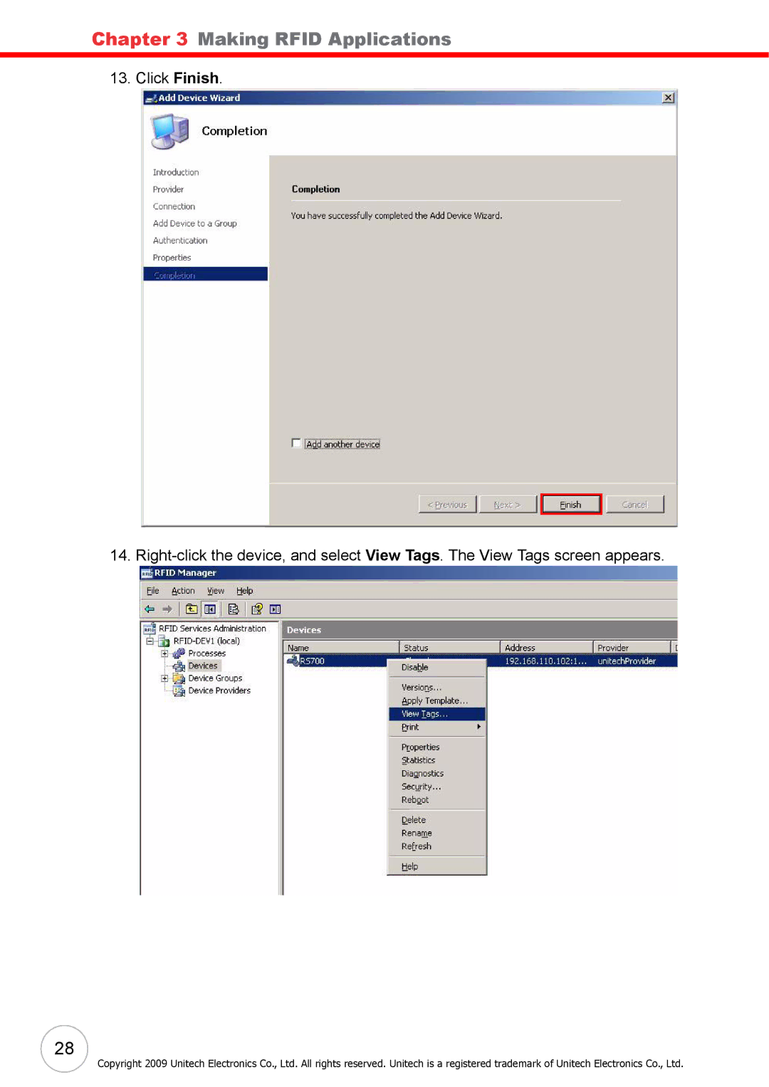 Unitech RS700 user manual Making Rfid Applications 