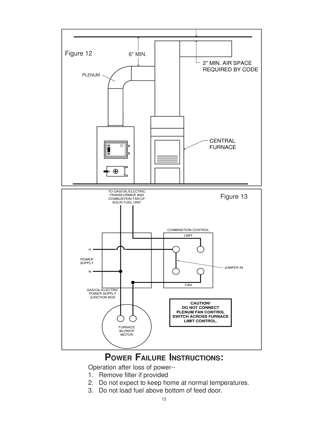 United States Stove 1537G owner manual Power Failure Instructions 