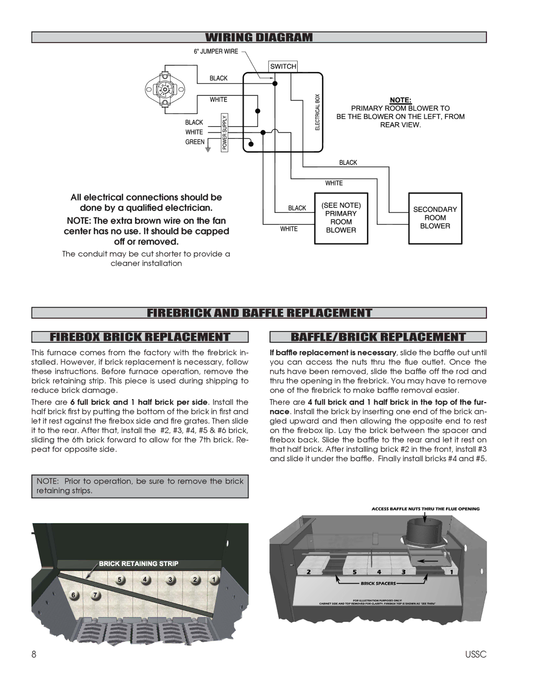 United States Stove 1602M installation instructions Wiring Diagram 