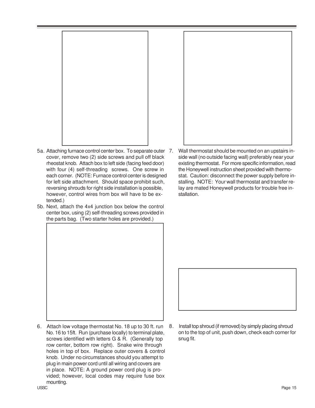 United States Stove 24AG, 24AF, 24AZ owner manual Ussc 