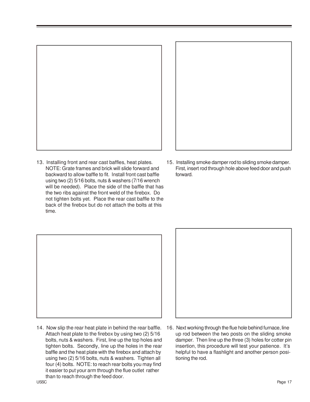 United States Stove 24AZ, 24AG, 24AF owner manual Ussc 