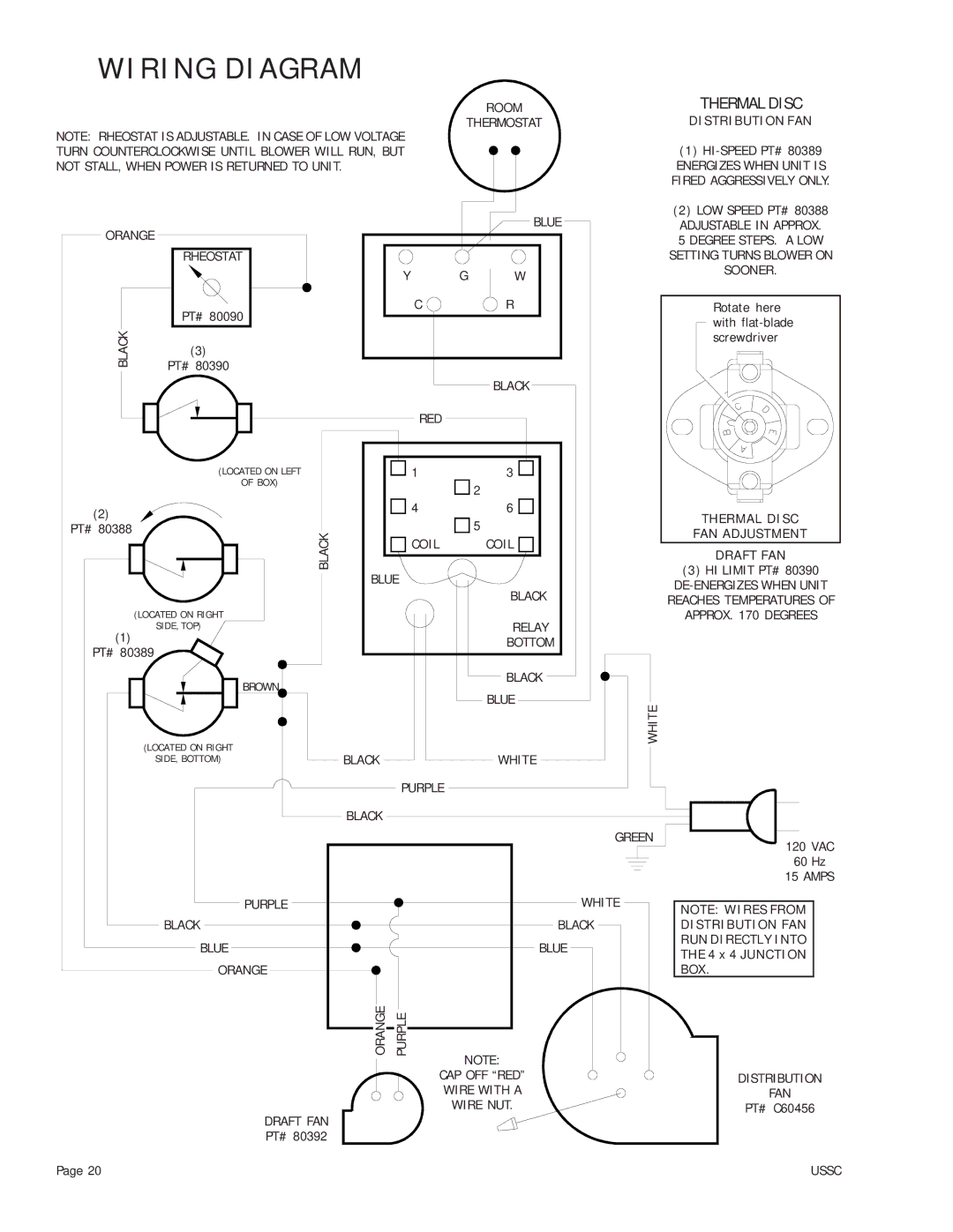 United States Stove 24AZ, 24AG, 24AF owner manual Wiring Diagram 