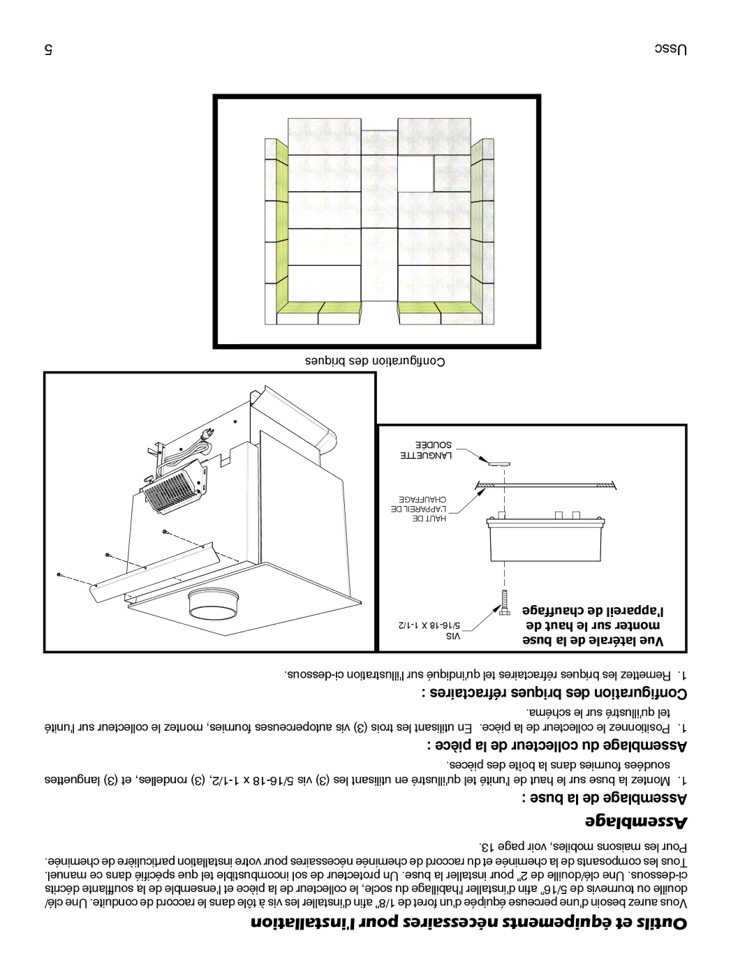 United States Stove 3000 (L) instruction manual Pièce la de collecteur du Assemblage, Buse la de Assemblage Assemblage 