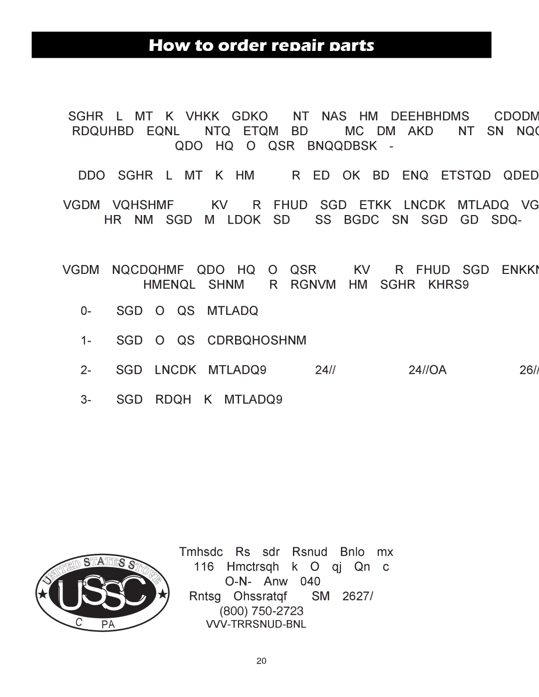 United States Stove 3500PB, 3700PB owner manual Ussc 