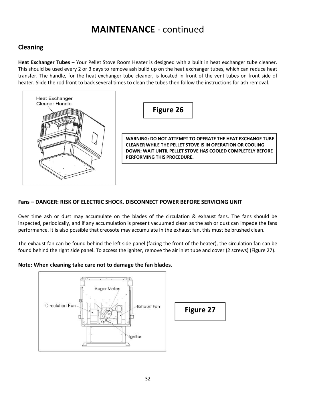 United States Stove 5660(I) manual Cleaning 