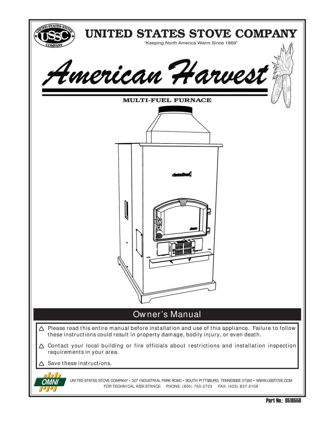 United States Stove 6110 owner manual United States Stove Company 