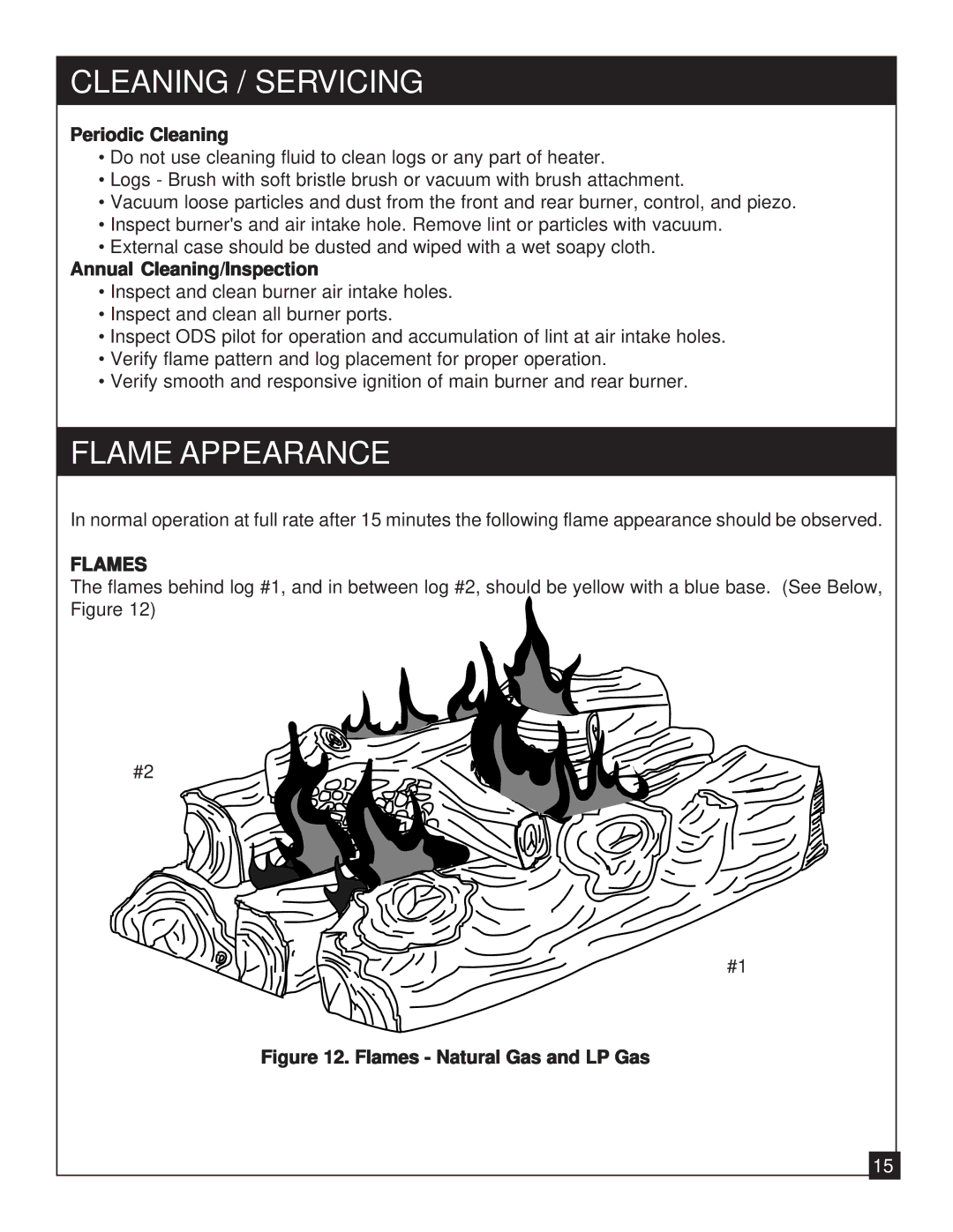 United States Stove 9947 installation manual Flame Appearance, Flames 