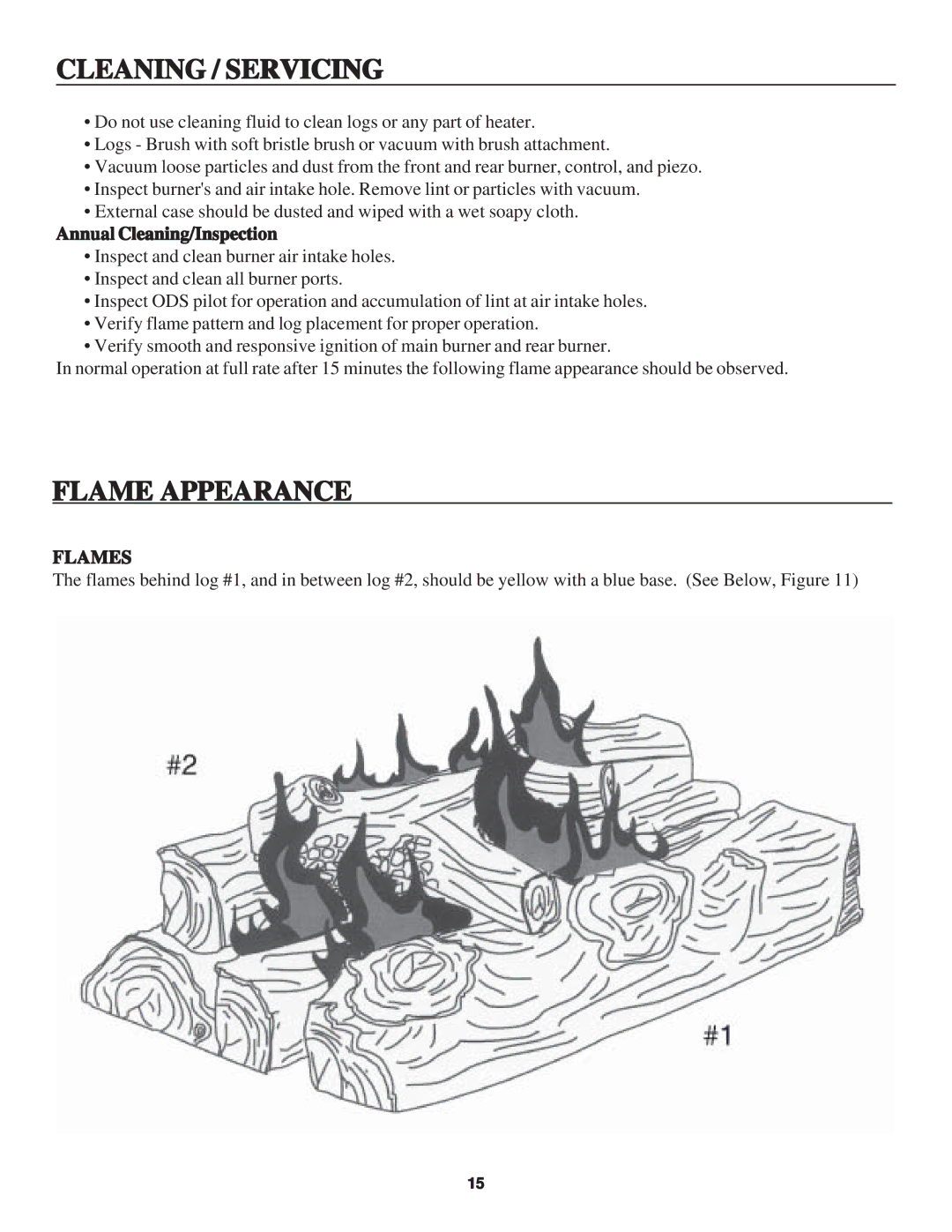 United States Stove B2045N, B2045L manual Flame Appearance, Flames 