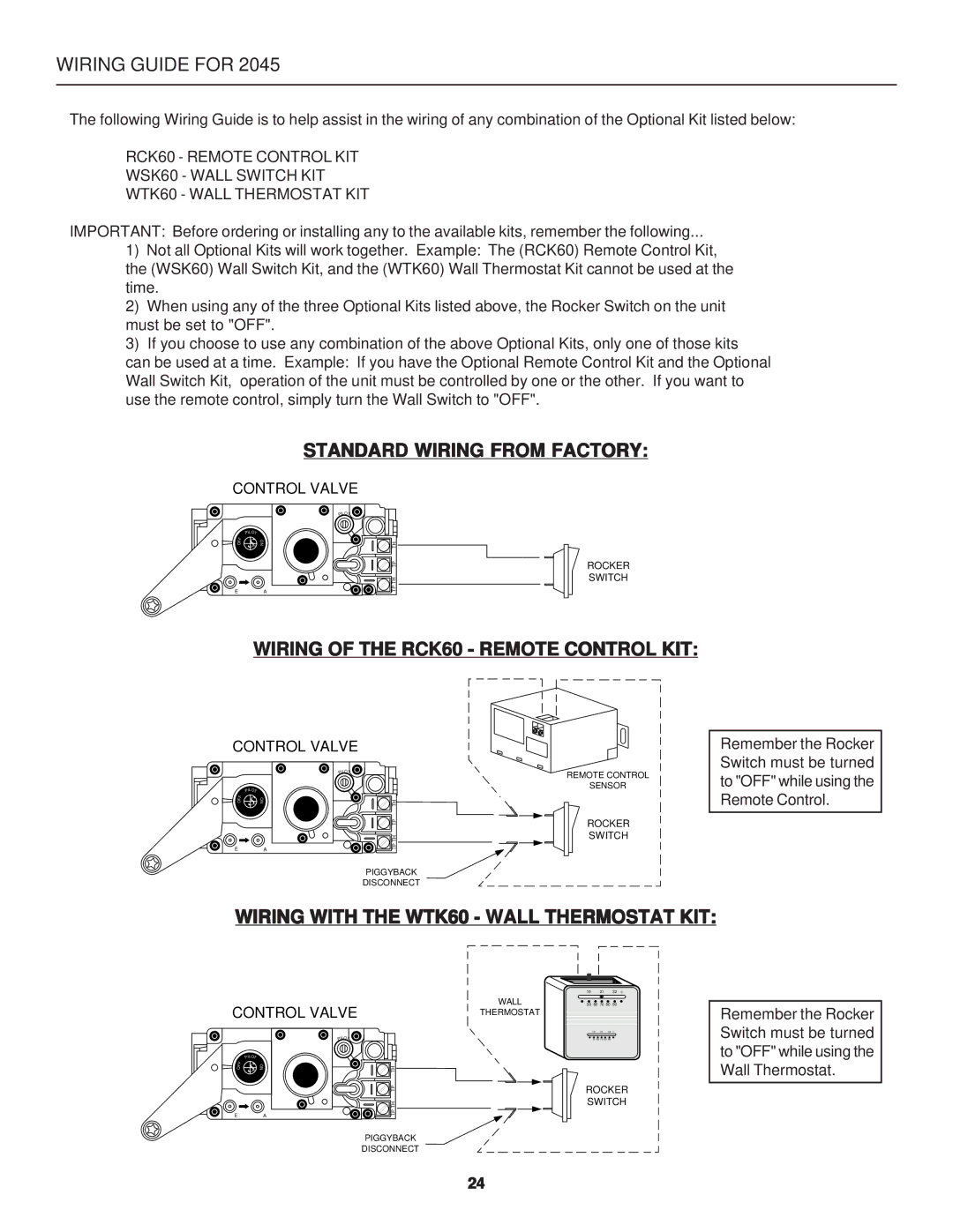 United States Stove B2045L, B2045N manual Standard Wiring from Factory 