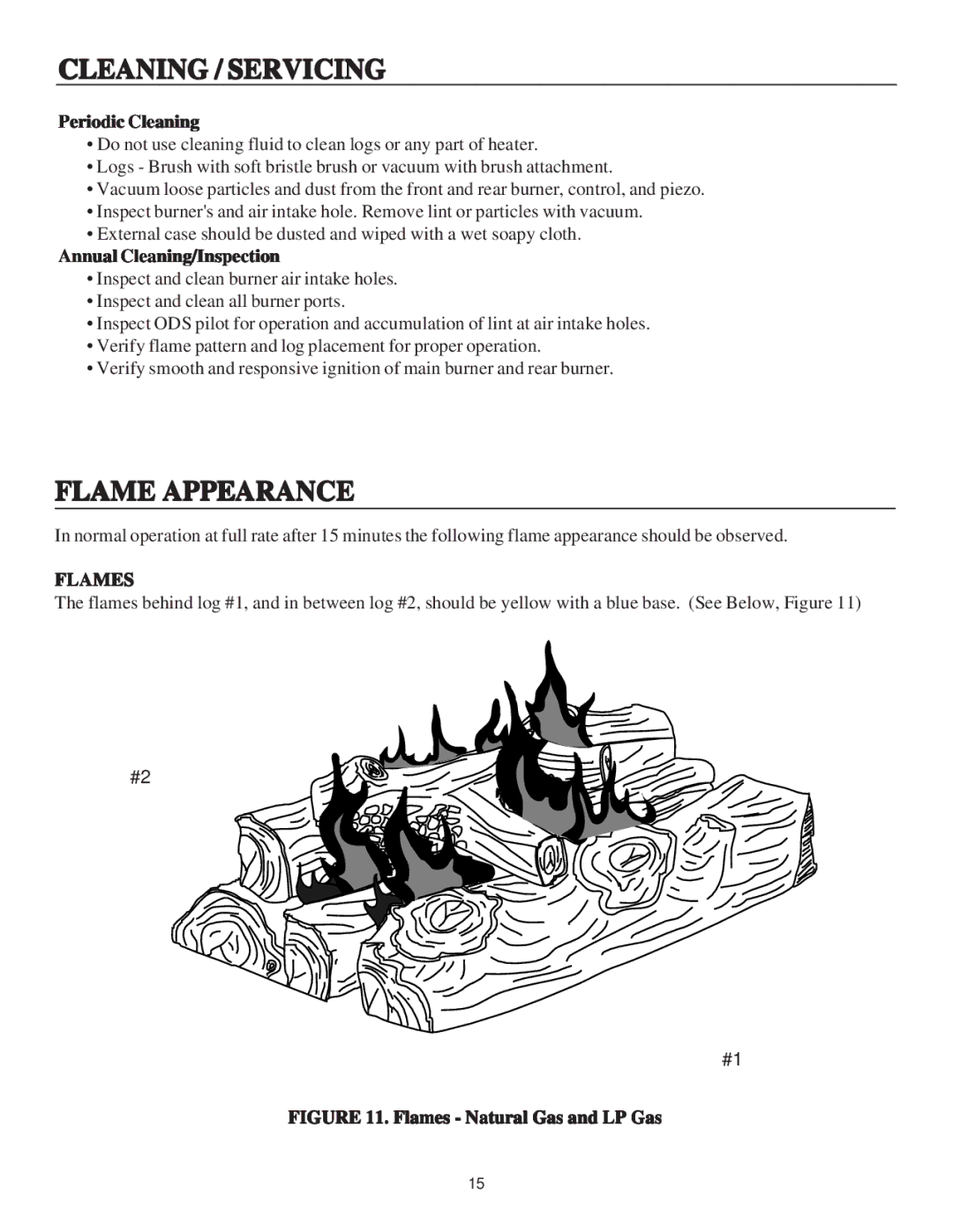 United States Stove B9945N manual Flame Appearance, Flames 