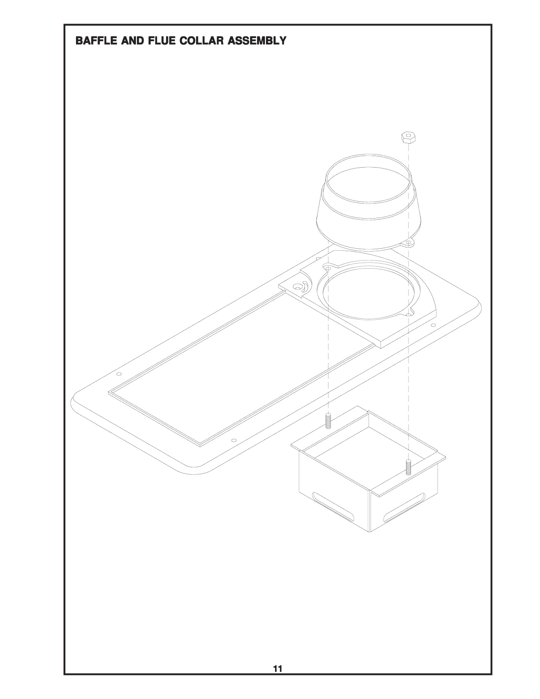 United States Stove C226 owner manual Baffle and Flue Collar Assembly 