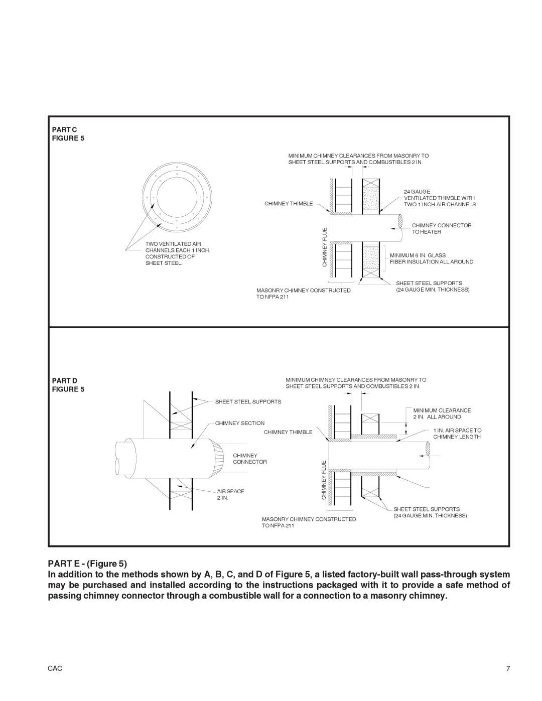 United States Stove DR6 warranty Part C 