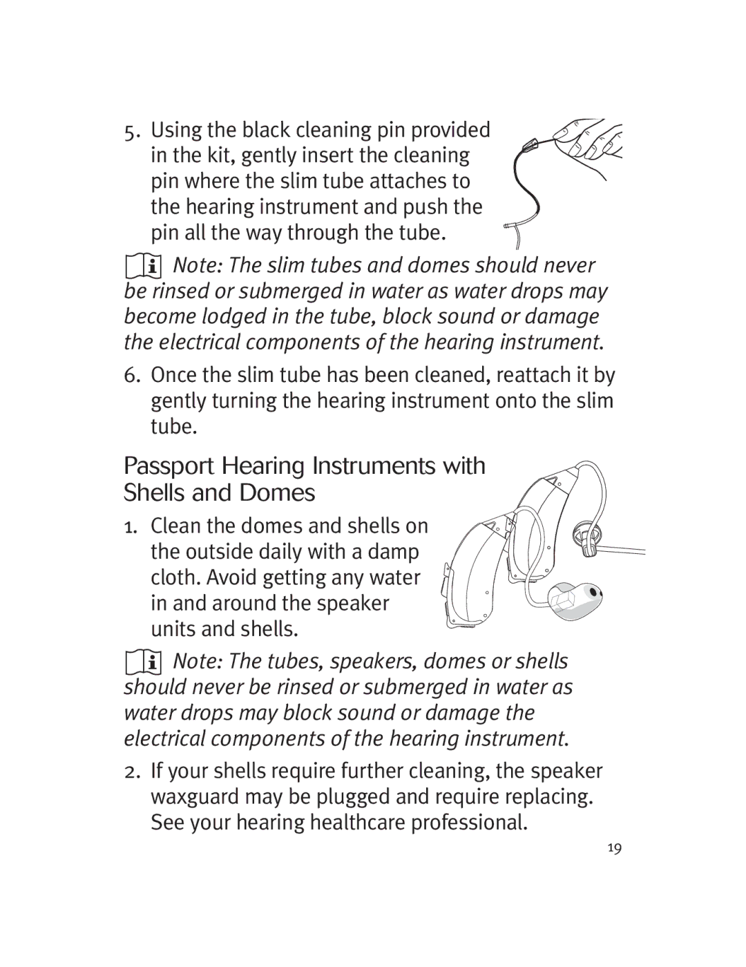 Unitron Hearing Aid Moda 13, Moxi 13 manual Passport Hearing Instruments with Shells and Domes 