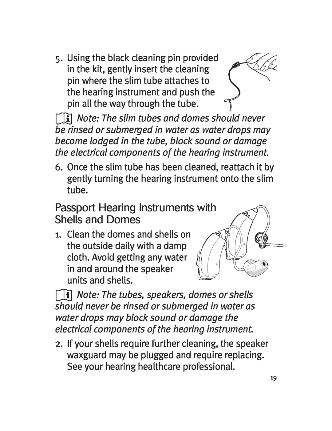 Unitron Hearing Aid Moda 13, Moxi 13 manual Passport Hearing Instruments with Shells and Domes 