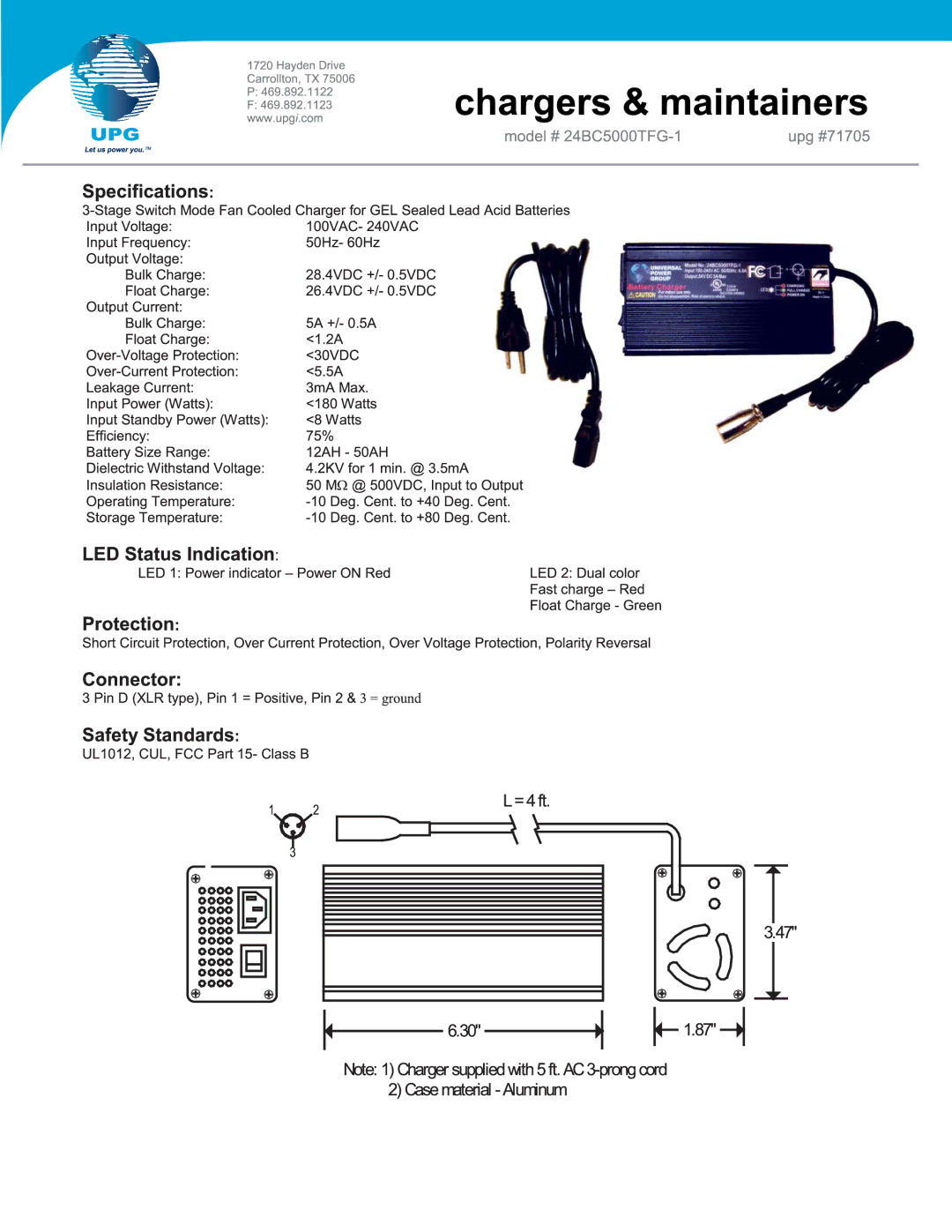 Universal Electronics 24BC5000TFG-1 manual 