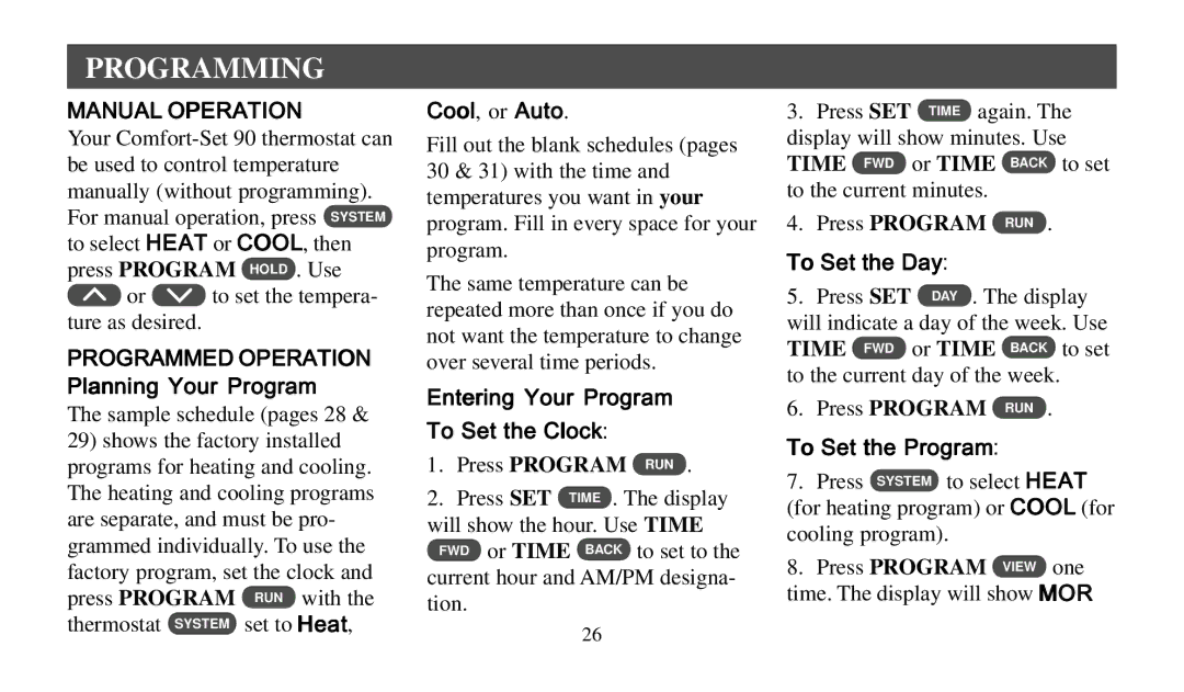 Universal Electronics 975 operating instructions Programming 