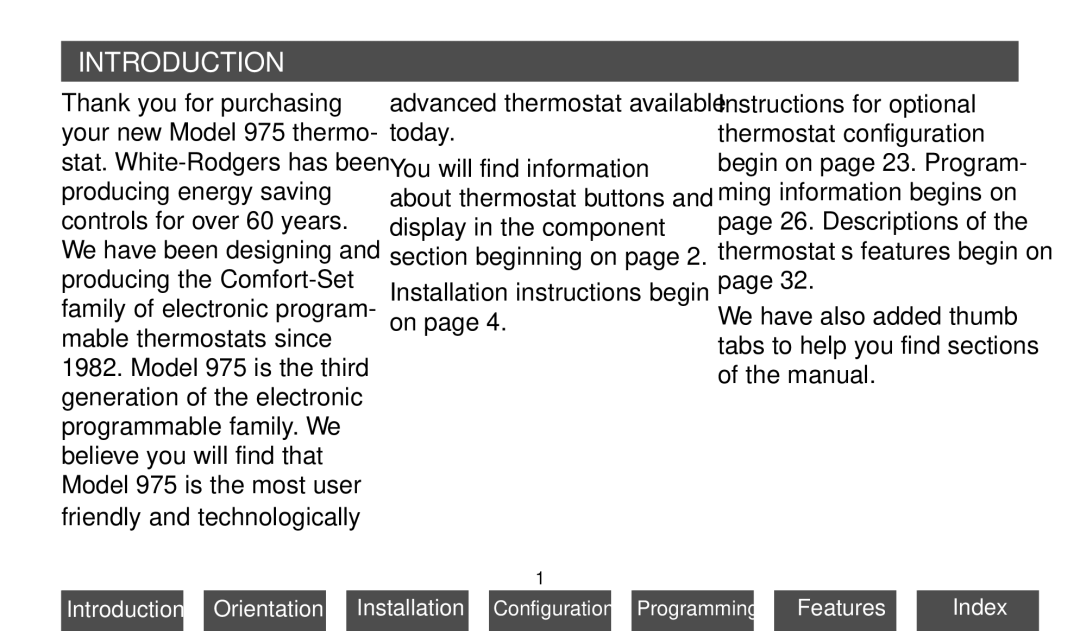 Universal Electronics 975 operating instructions Introduction 