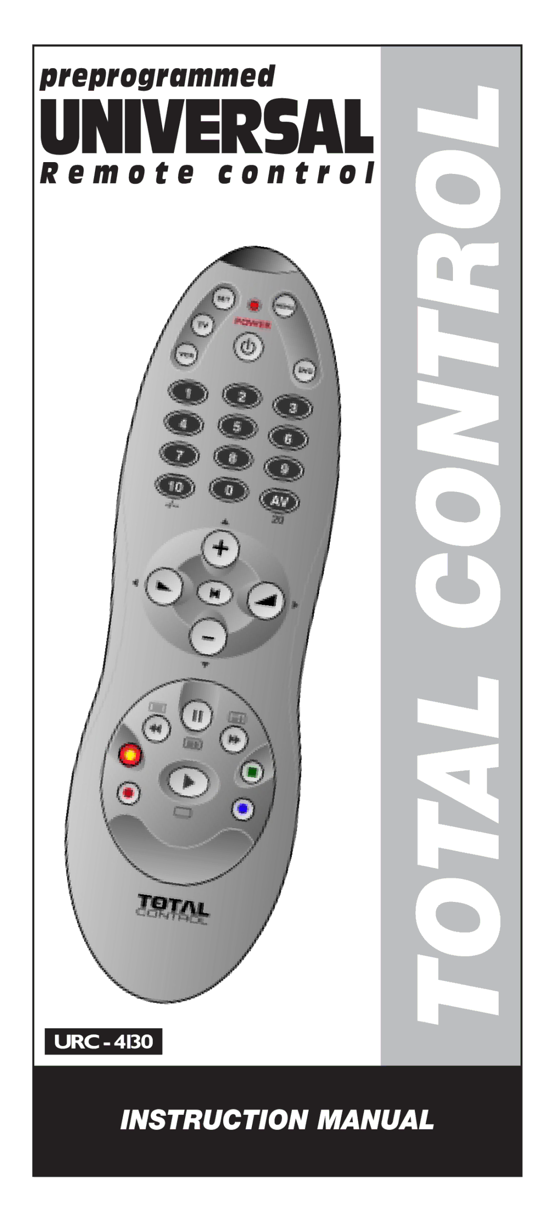 Universal Electronics URC - 4130 instruction manual Total Control 