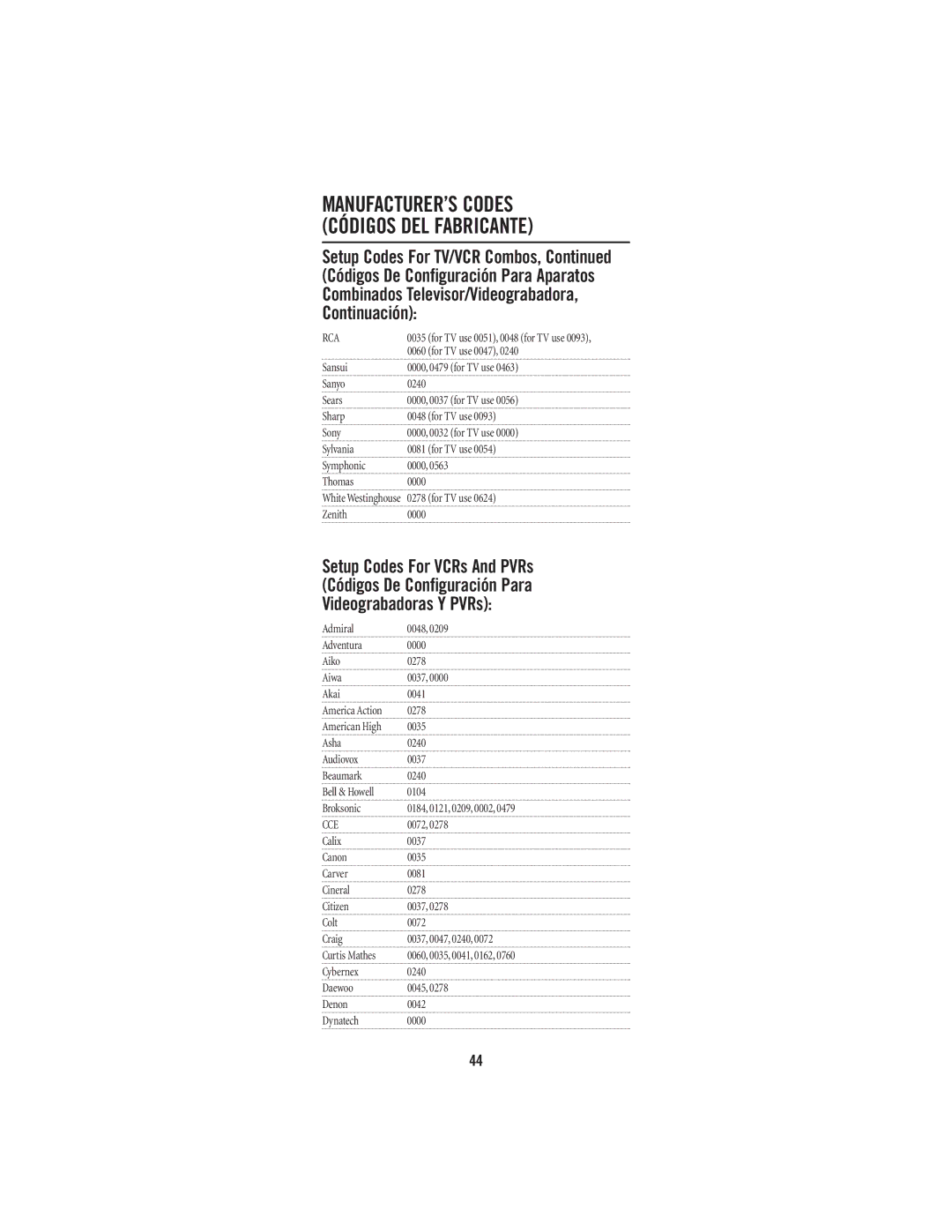 Universal Electronics URC-1047 manual Cce 