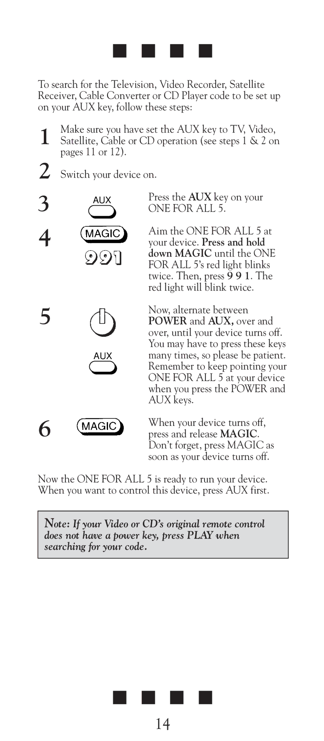 Universal Electronics URC-2505 manual 