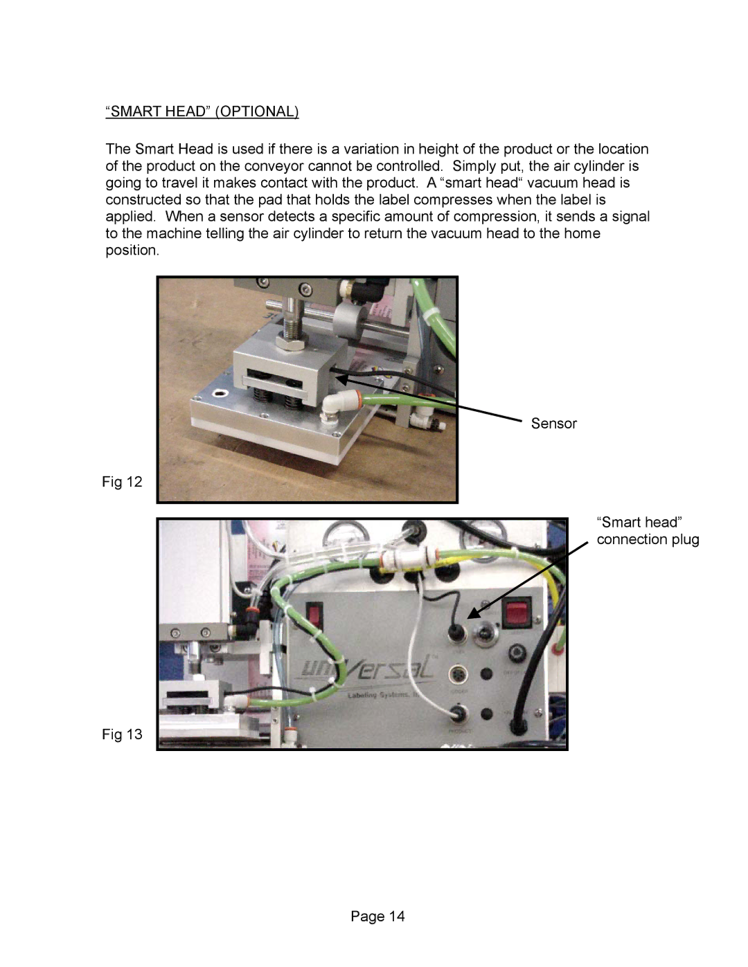 Universal L60 manual Smart Head Optional 