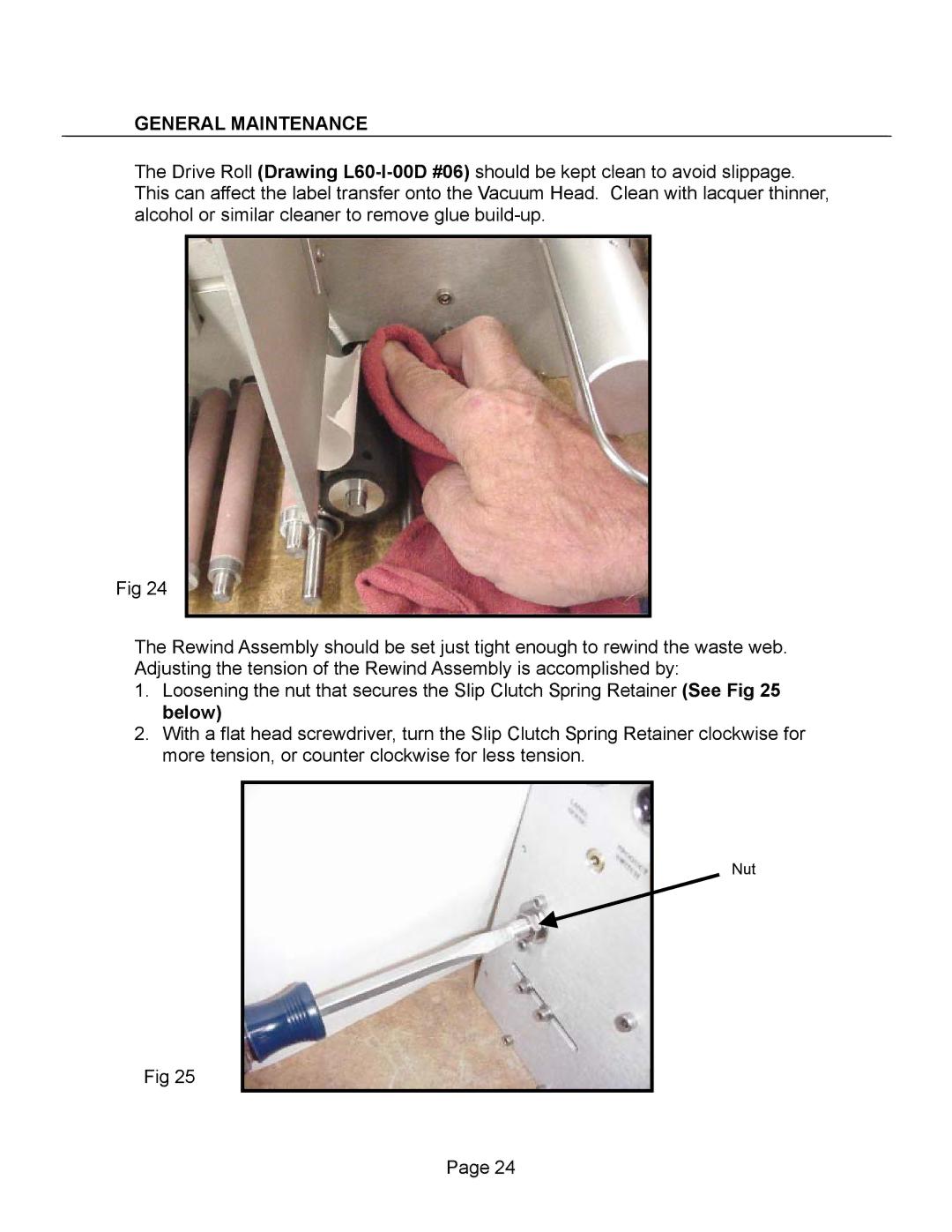 Universal L60 manual General Maintenance 