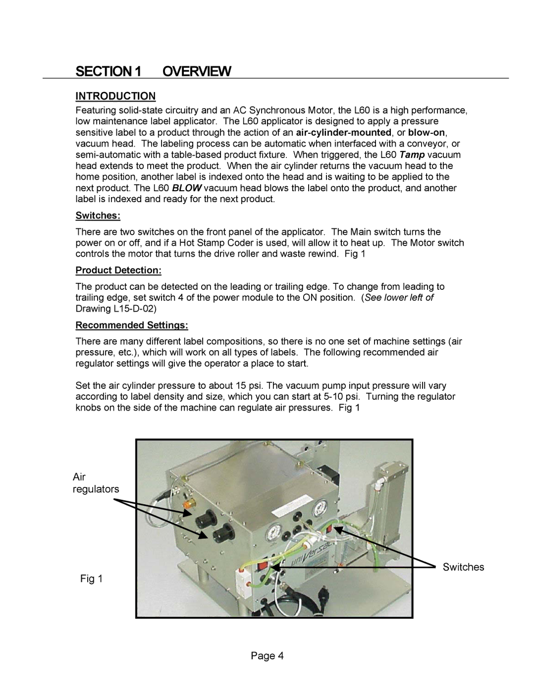 Universal L60 manual Overview, Introduction 