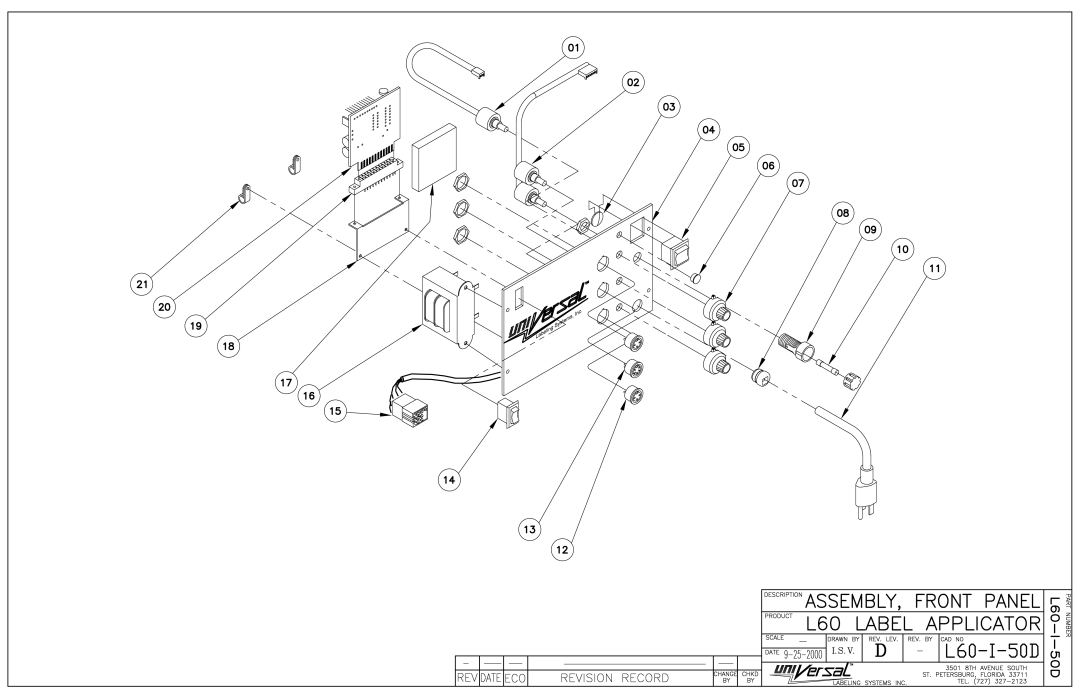 Universal L60 manual 