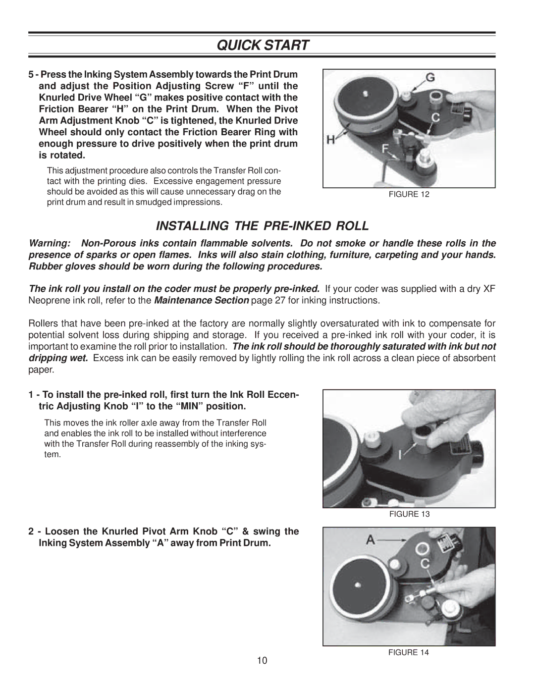 Universal Laser Systems CLP-100NI-NPRT manual Installing the PRE-INKED Roll 