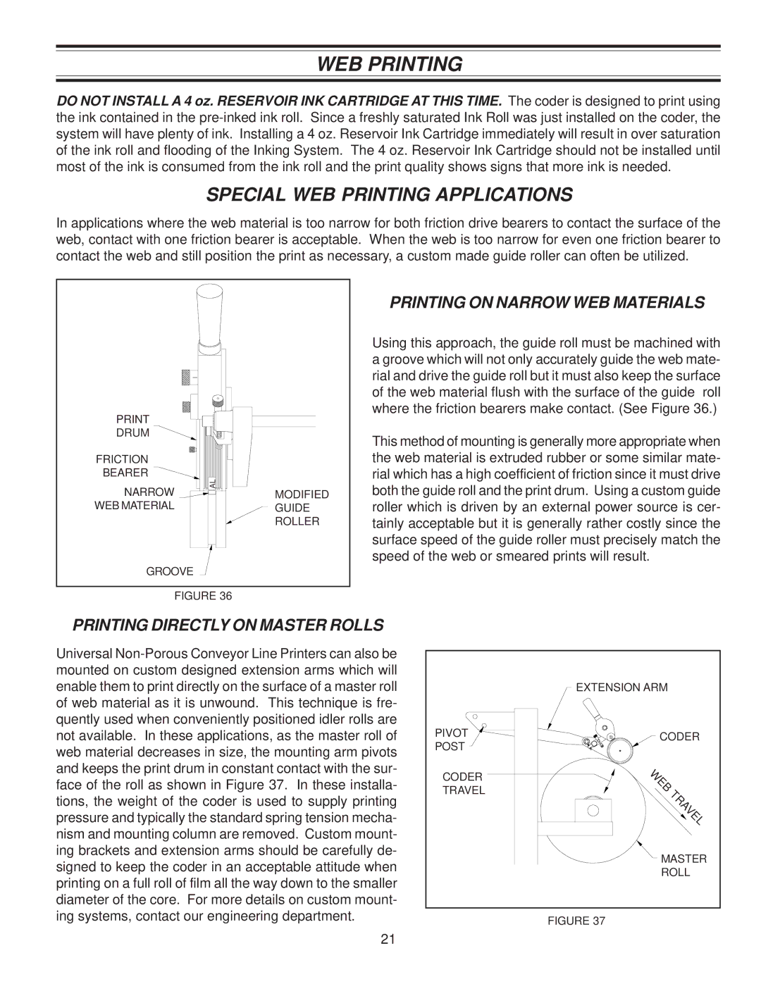 Universal Laser Systems CLP-100NI-NPRT manual Special WEB Printing Applications 