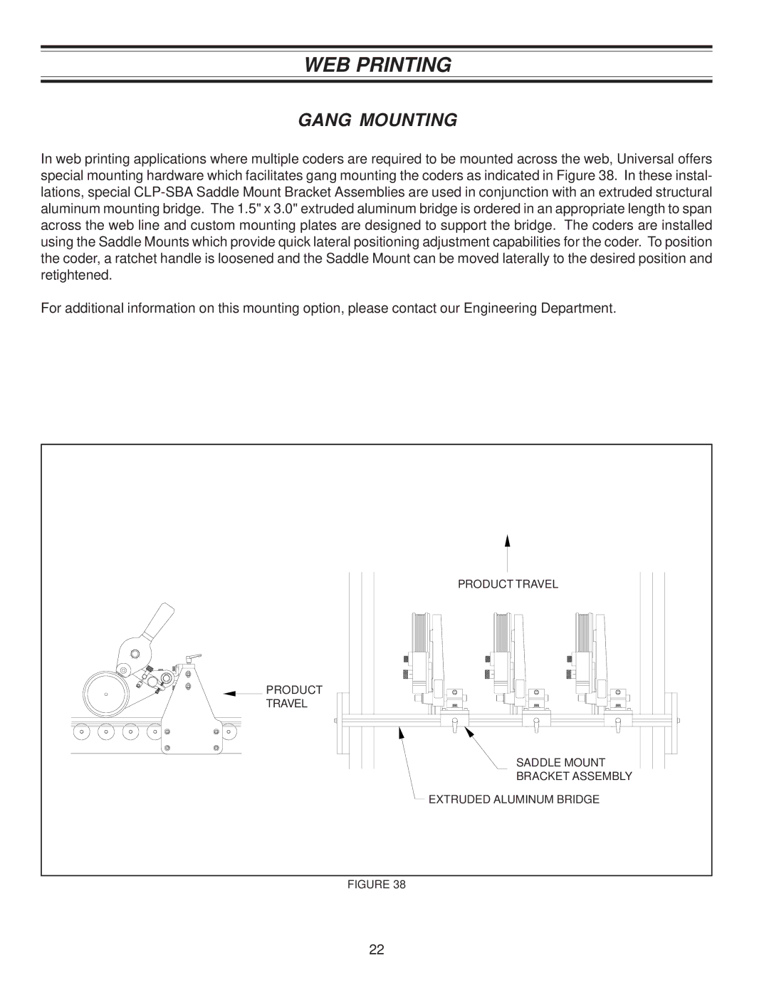 Universal Laser Systems CLP-100NI-NPRT manual Gang Mounting 