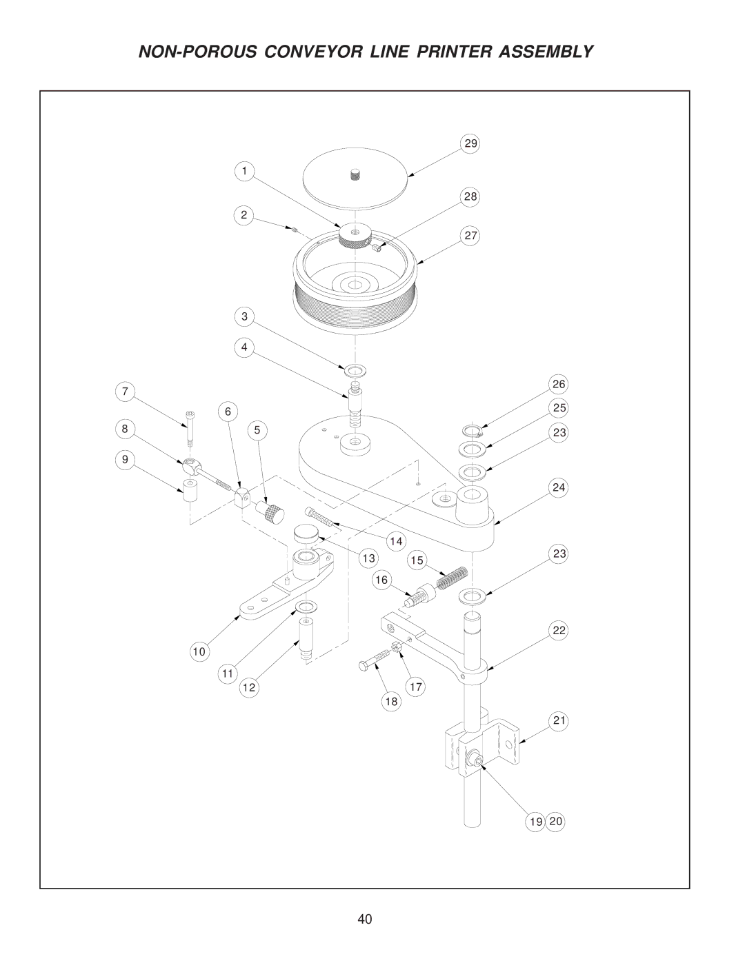 Universal Laser Systems CLP-100NI-NPRT manual NON-POROUS Conveyor Line Printer Assembly 