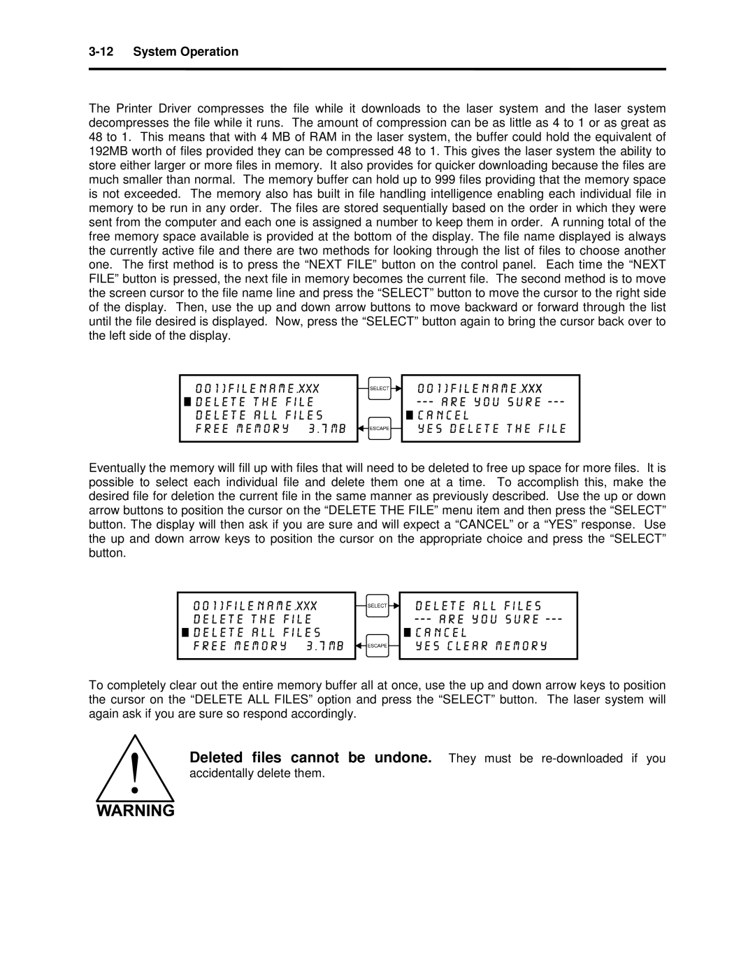 Universal Laser Systems X2-600, X-600 manual System Operation 