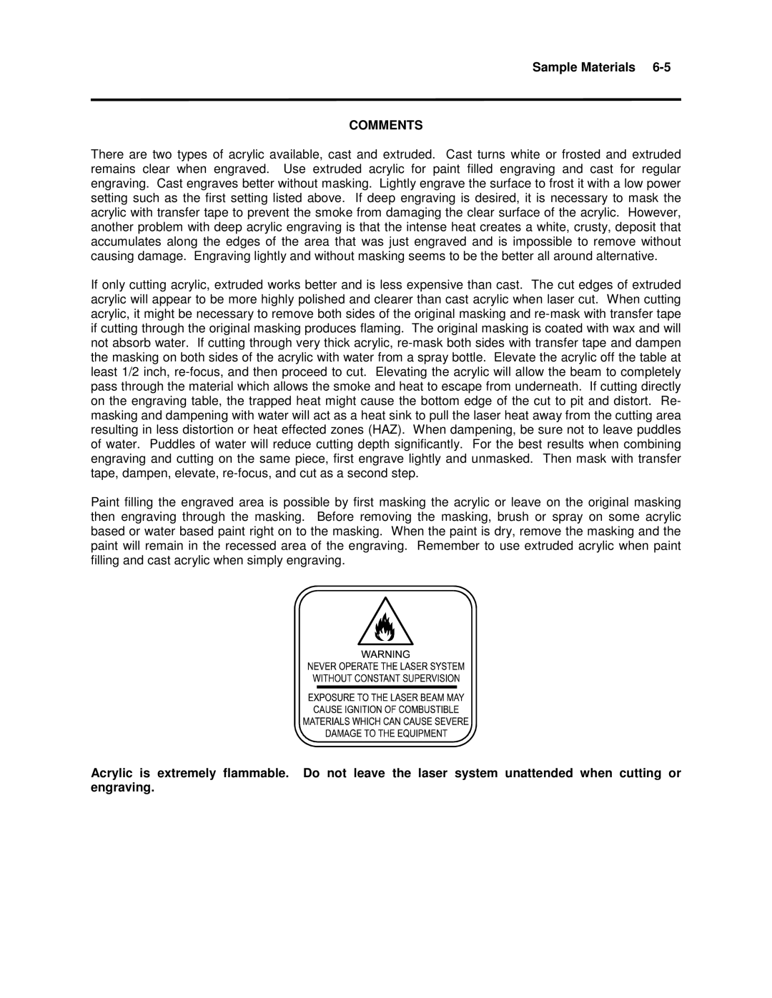 Universal Laser Systems X2-600, X-600 manual Comments 