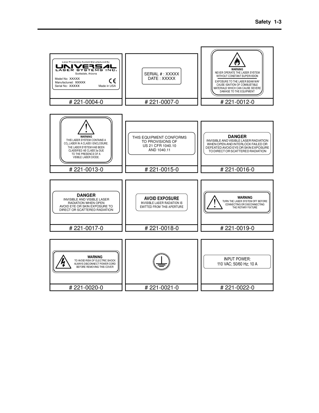 Universal Laser Systems X2-600, X-600 manual Avoid Exposure 