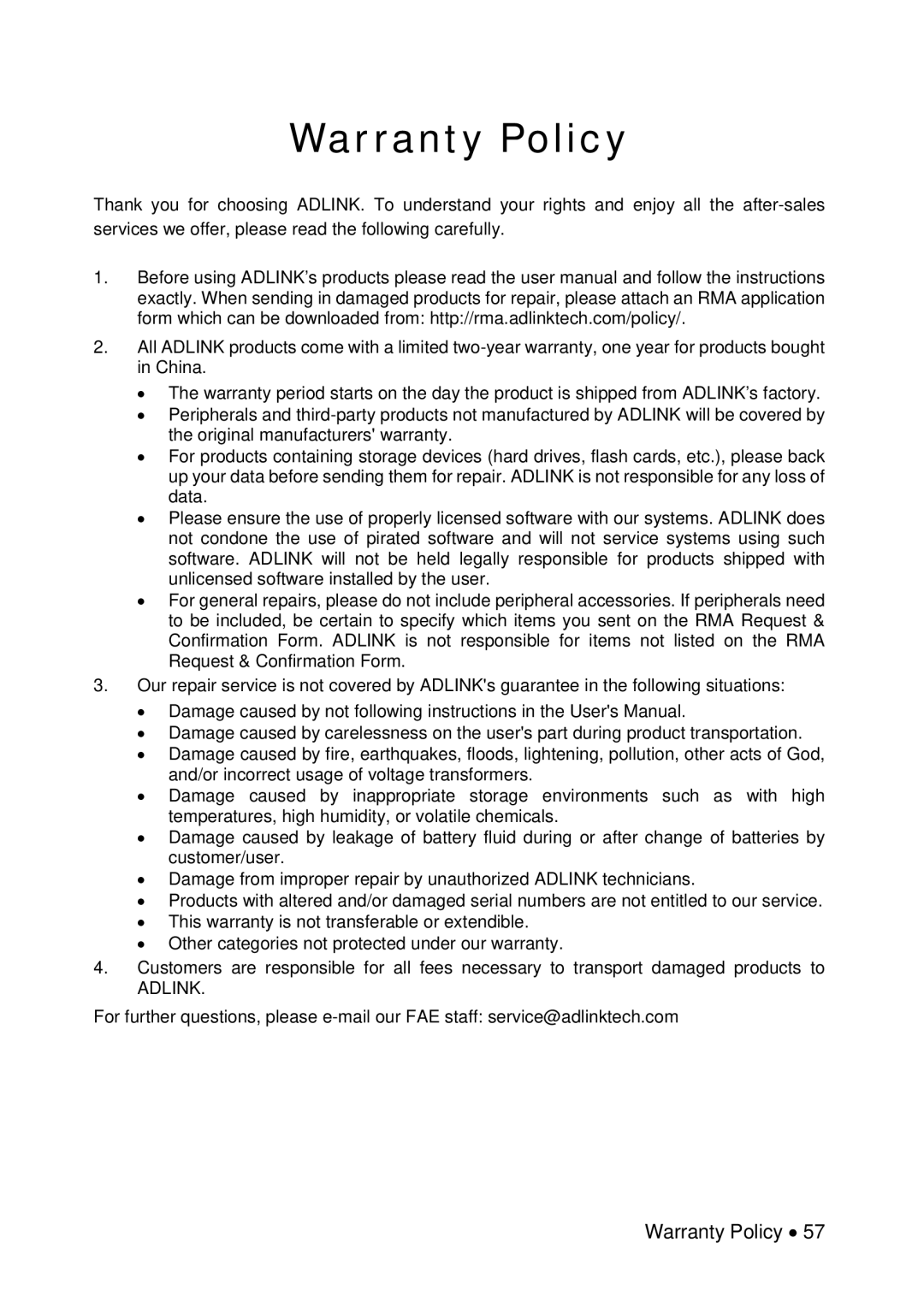 Universal Remote Control M-855 user manual Warranty Policy 