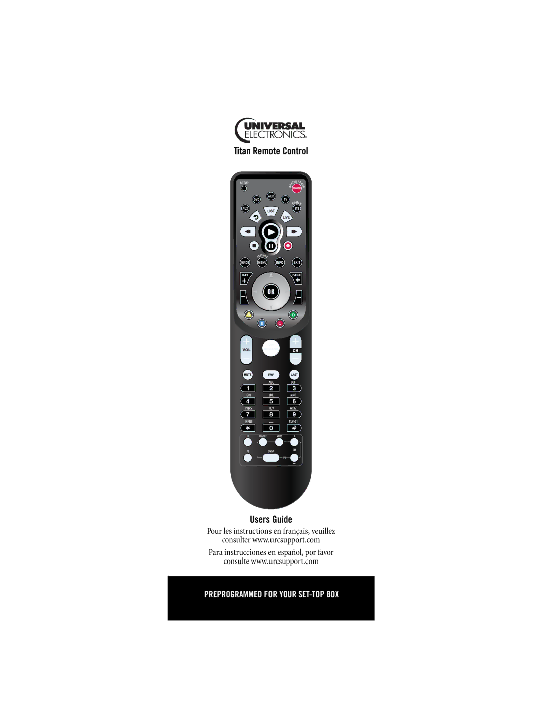 Universal Remote Control M2056-C manual Titan Remote Control Users Guide 