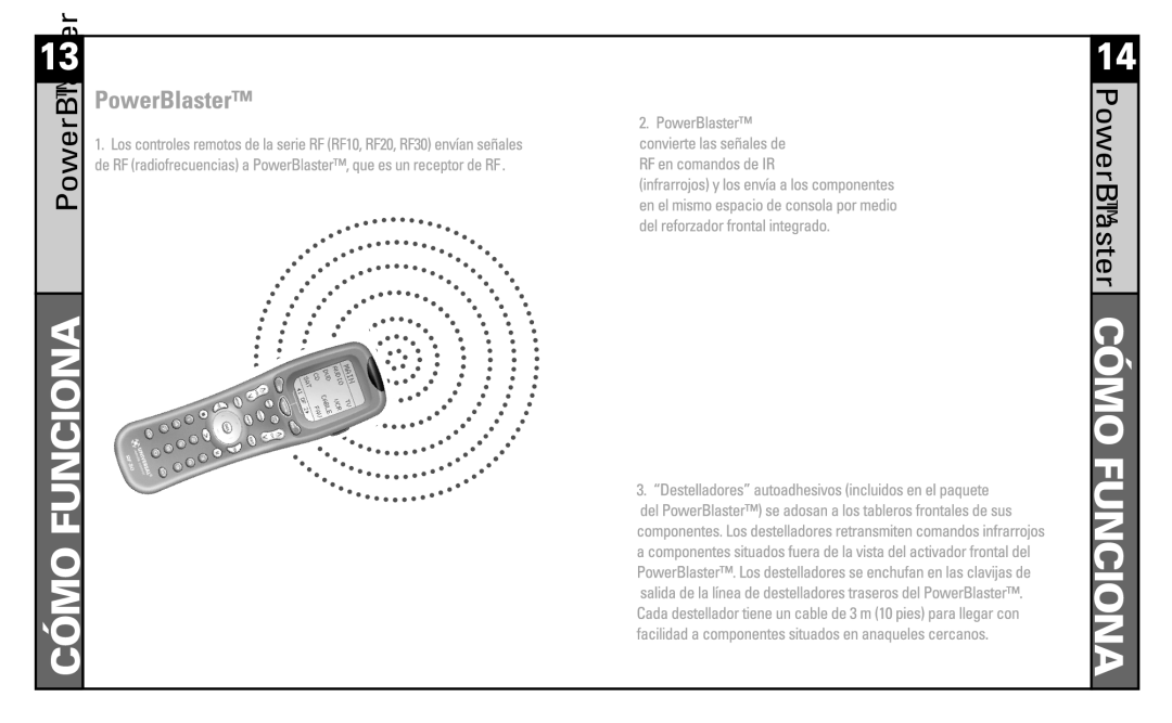 Universal Remote Control MRF100B manual Cómo Funciona 