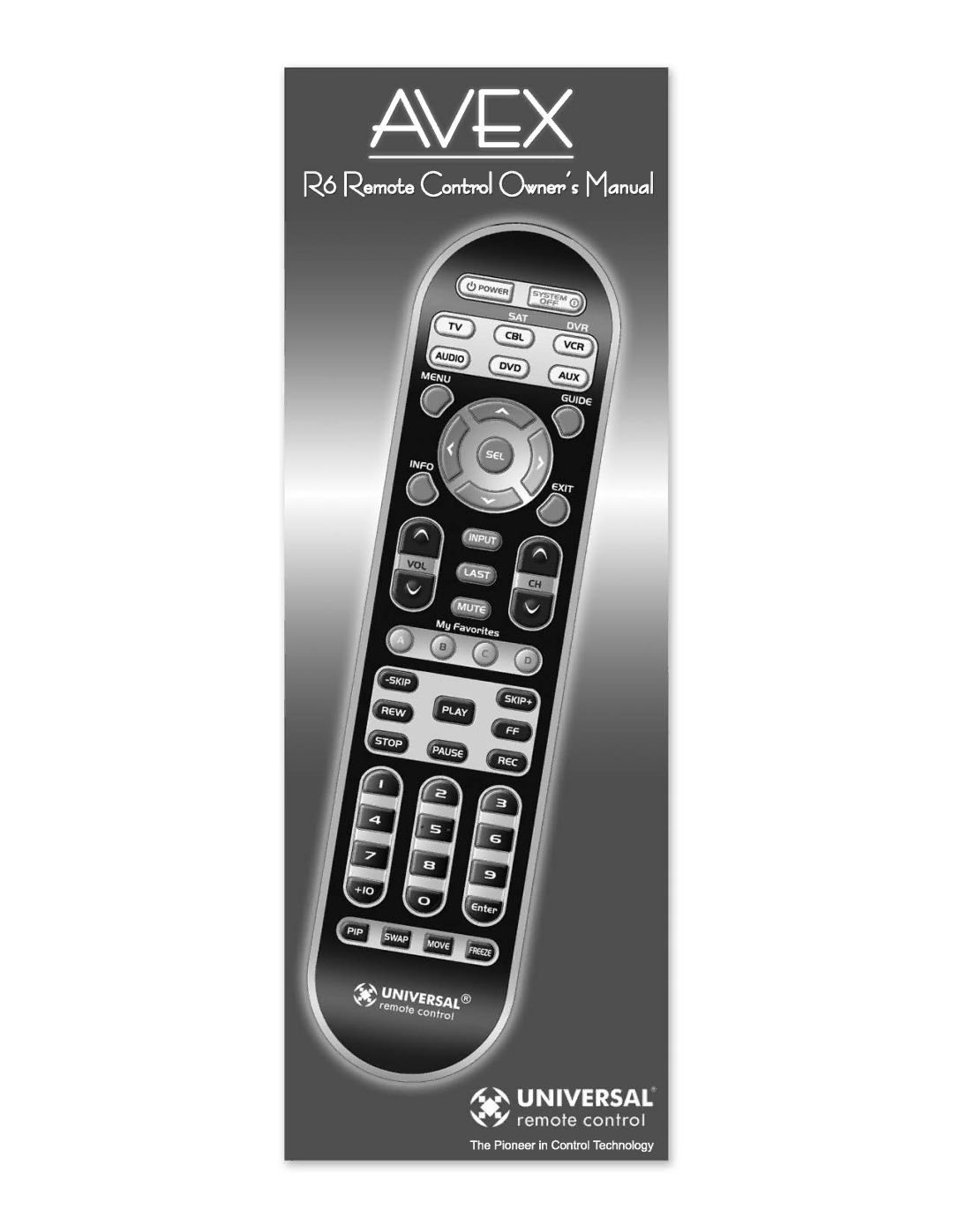 Universal Remote Control R6 manual 